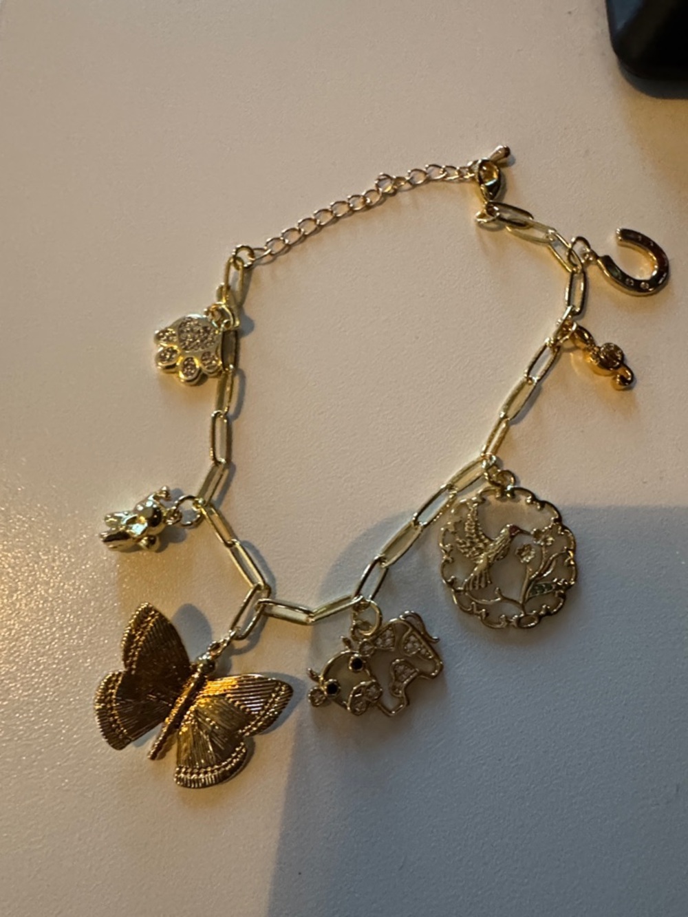 Gold Charm Bracelet - Women's Gold Charm Bracelet